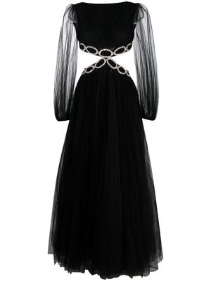 Valentino Garavani cut-out crystal-embellished gown - Black
