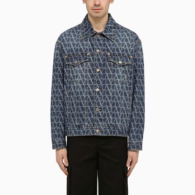 Valentino Garavani Denim Jacket With Toile Iconographe Motif