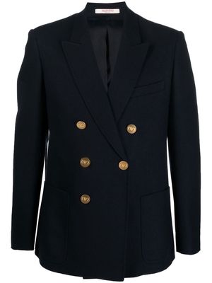 Valentino Garavani double-breasted wool blazer - Blue