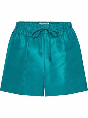 Valentino Garavani drawstring-waist pressed-crease shorts - Green