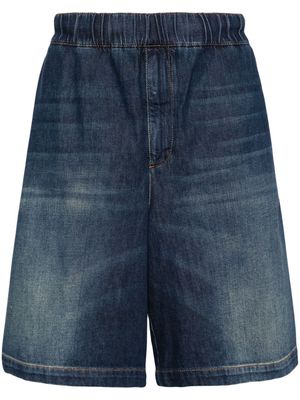 Valentino Garavani elasticated-waistband denim shorts - Blue