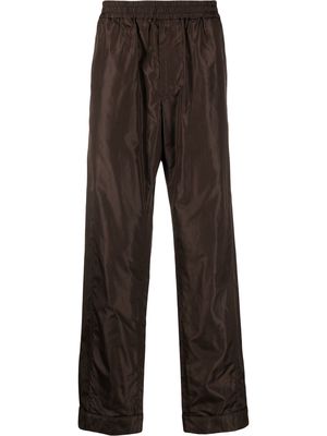 Valentino Garavani elasticated-waistband silk trousers - Brown