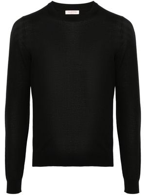 Valentino Garavani fine-knit cashmere-silk jumper - Black