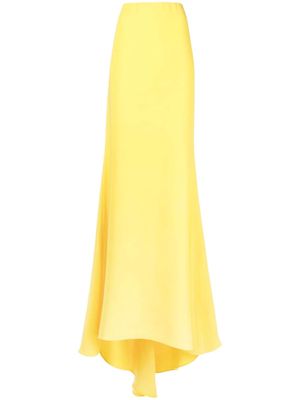 Valentino Garavani floor-length silk skirt - Yellow