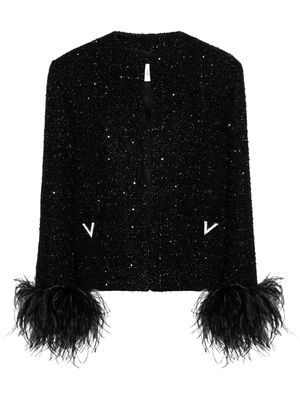 Valentino Garavani Glaze metallic tweed jacket - Black