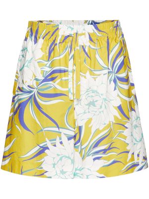 Valentino Garavani graphic-print knee-length shorts - Yellow