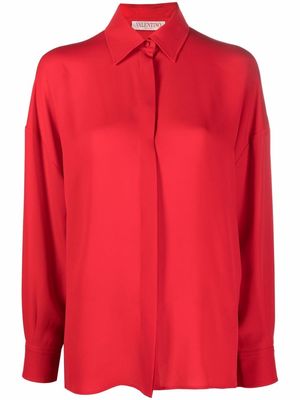 Valentino Garavani high-low panel shirt - Red
