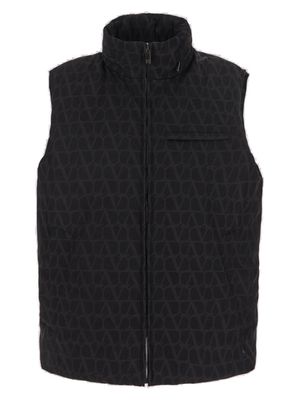 Valentino Garavani High Neck Zip-up Gilet