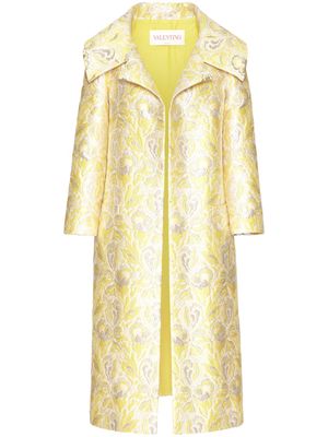 Valentino Garavani Iris Brocade cloqué coat - Yellow