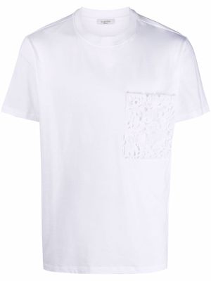 Valentino Garavani lace pouch pocket T-shirt - White