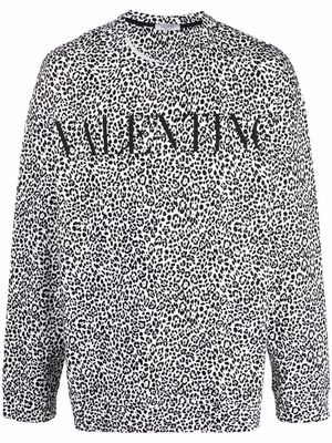 Valentino Garavani leopard print sweatshirt - White