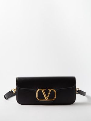 Valentino Garavani - Locò V-logo Leather Shoulder Bag - Mens - Black