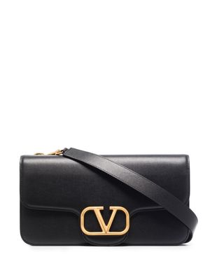 Valentino Garavani logo plaque messenger bag - Black