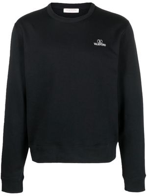 Valentino Garavani logo-print cotton sweatshirt - Black