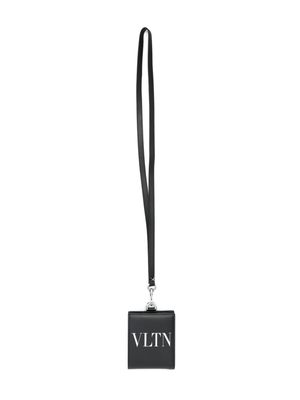 Valentino Garavani logo-print neck-strap wallet - Black
