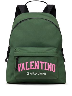 Valentino Garavani logo-print top-handle backpack - Green