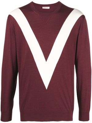 Valentino Garavani logo-print wool jumper - Red