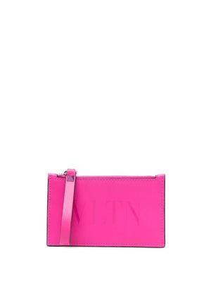 Valentino Garavani logo-print zipped wallet - Pink