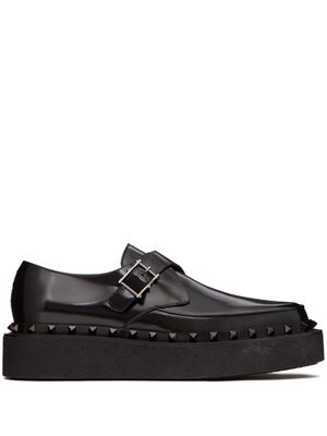 Valentino Garavani M-Way Rockstud leather monk shoes - Black