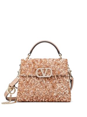 Valentino Garavani mini VSling embroidered handbag - Pink