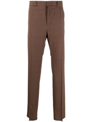 Valentino Garavani Ministud-print tailored trousers - Brown