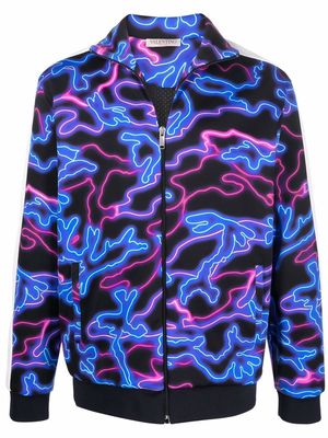 Valentino Garavani neon-print track jacket - Black