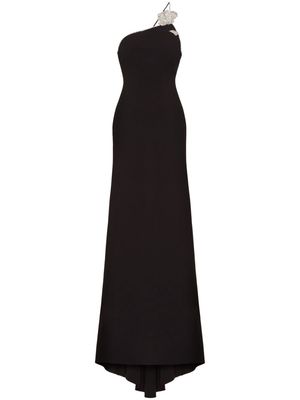 Valentino Garavani one-shoulder floor-length silk gown - Black