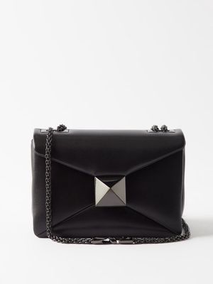 Valentino Garavani - One Stud Quilted-leather Shoulder Bag - Womens - Black