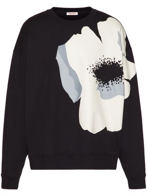 Valentino Garavani oversize floral sweatshirt - Black