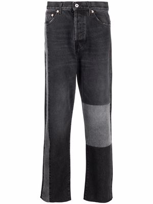 Valentino Garavani patchwork straight-leg trousers - Black