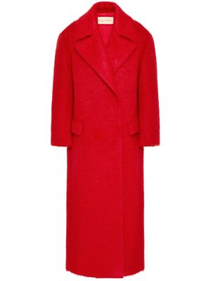 Valentino Garavani peak-lapels long-length coat - Red