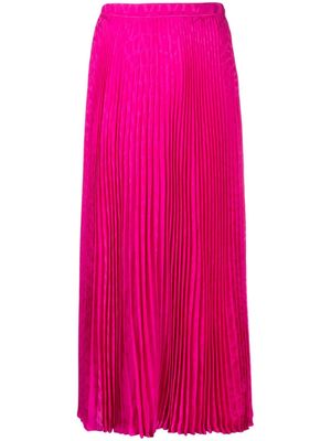 Valentino Garavani pleated silk midi skirt - Pink