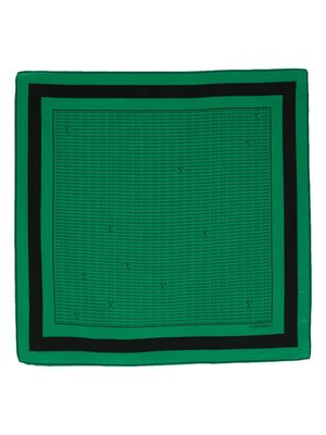 Valentino Garavani Pre-Owned 1980s logo-print silk scarf - Green