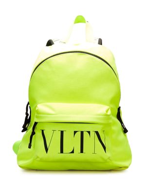 Valentino Garavani Pre-Owned 2018-present Valentino VLTN Logo Backpack - Yellow