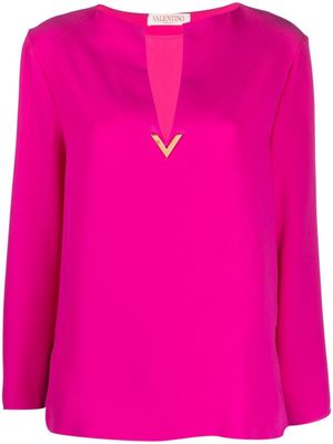 Valentino Garavani Pre-Owned Cady Couture silk blouse - Pink