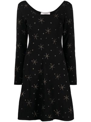 Valentino Garavani Pre-Owned star-print knitted dress - Black