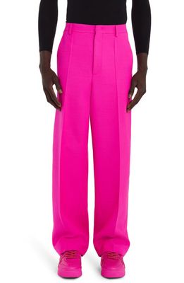 Valentino Garavani Relaxed Virgin Wool & Silk Trousers in Uwt - Pink Pp