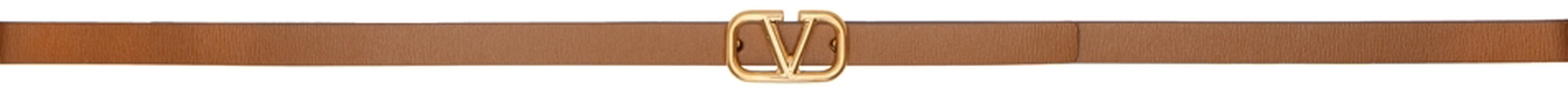 Valentino Garavani Reversible Brown VLogo Belt