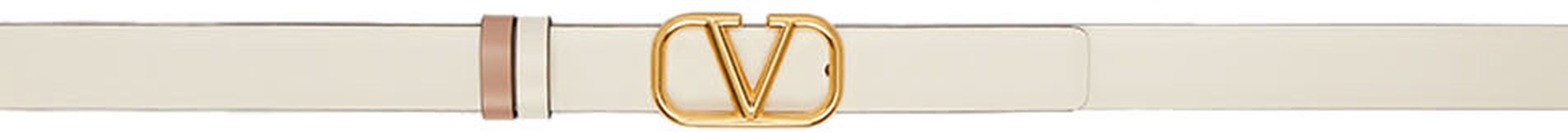 Valentino Garavani Reversible Off-White VLogo Signature Belt