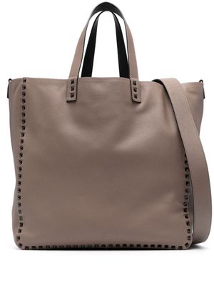 Valentino Garavani reversible Rockstud-embellished tote bag - Brown