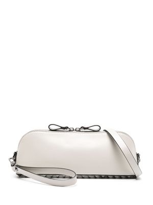 Valentino Garavani rockstud-detail leather clutch bag - Grey