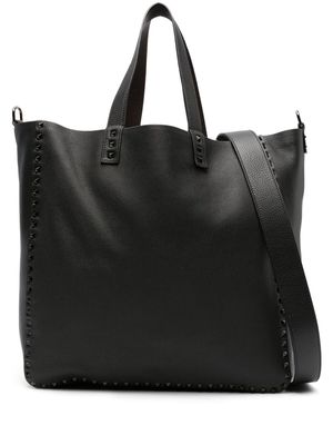 Valentino Garavani Rockstud double leather tote bag - Black