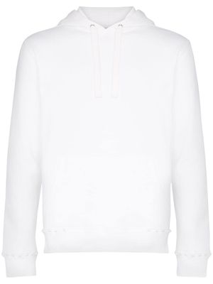 Valentino Garavani Rockstud embellished cotton blend hoodie - White