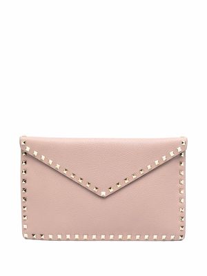 Valentino Garavani Rockstud envelope clutch bag - Pink