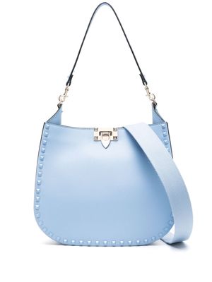 Valentino Garavani Rockstud leather shoulder bag - Blue