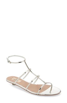 Valentino Garavani Rockstud Wispy T-Strap Sandal in Silver at Nordstrom, Size 6Us