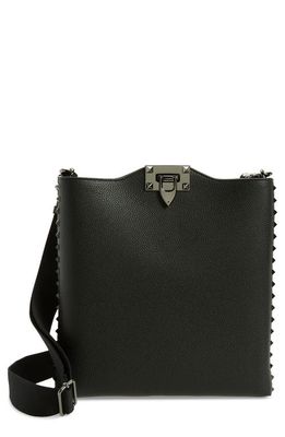 Valentino Garavani Rockstud23 Leather Crossbody Bag in Nero