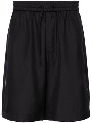 Valentino Garavani side-stripe silk shorts - Black