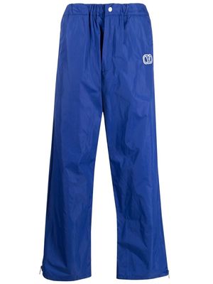 Valentino Garavani side-stripe technical trousers - Blue