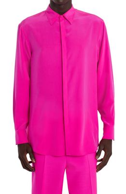 Valentino Garavani Silk Button-Up Shirt in Uwt - Pink Pp